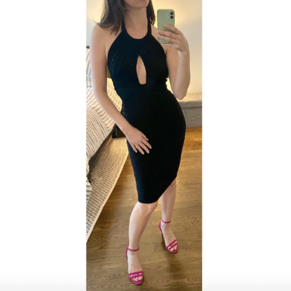 Herve Leger Key Hole Bandage Bodycon Dress